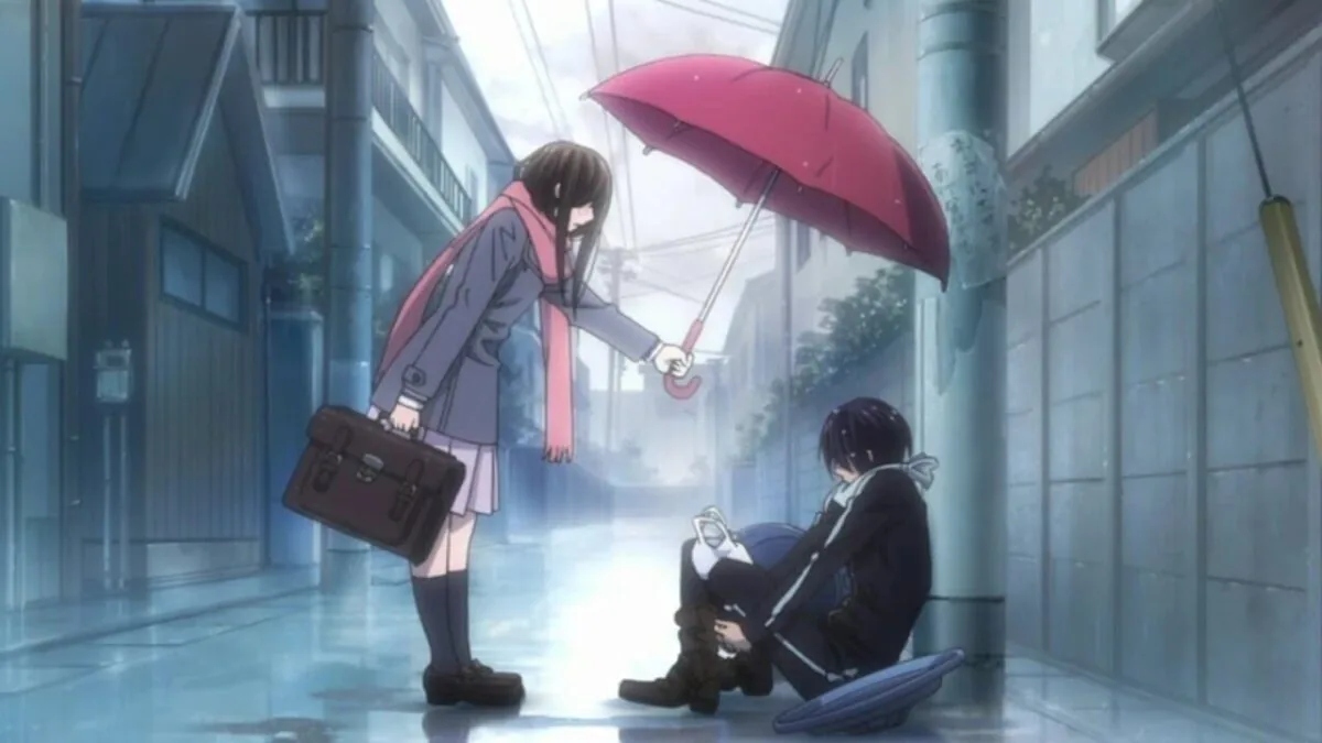 Момент из трейлера аниме Бездомный Бог